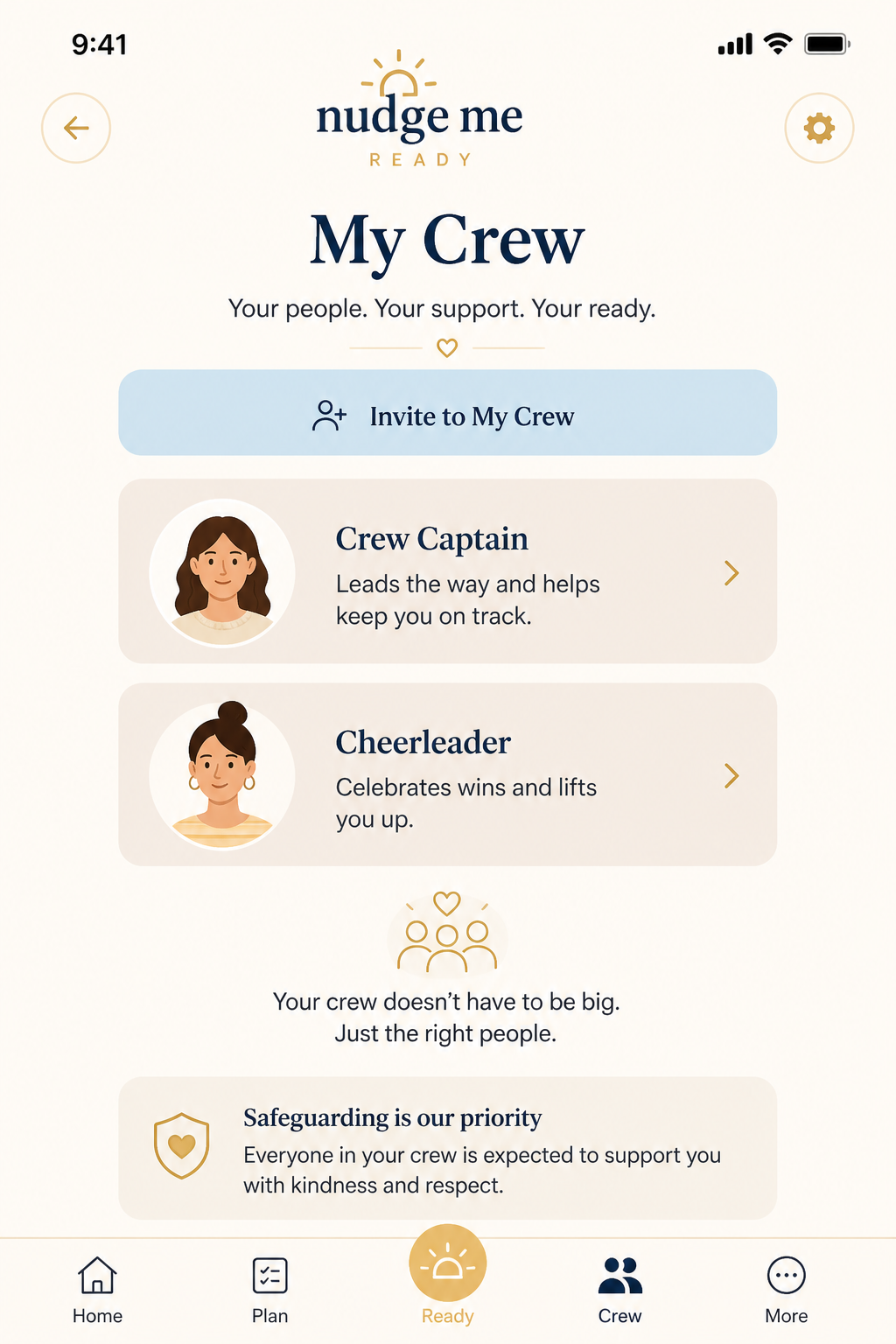 My Crew screen